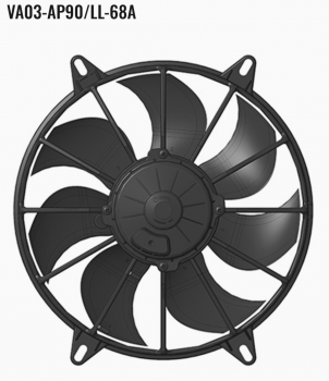 Preview: Ø280 mm SPAL Hochleistungslüfter saugend - VA03-AP90/LL-68A